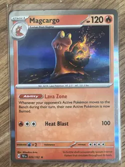 Pokemon TCG Magcargo Holo Rare Card 29/162 Temporal Forces - Image 1
