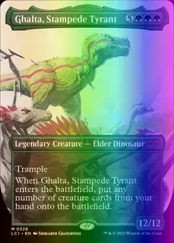 MTG Ghalta, Stampede Tyrant (326/535) The Lost Caverns of Ixalan LP FOIL - Image 1