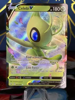 Pokemon TCG Celebi V Swsh01: Sword & Shield 001/202 Ultra Rare Full Art Holo - Image 1