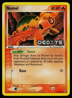 Pokemon Card - Numel Deoxys 68/107 Reverse Holo Stamped - Image 1