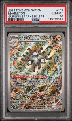 PSA 10 2024 Pokemon Magneton Surging Sparks Pokemon Center ETB Promo SVP EN 159 - Image 1