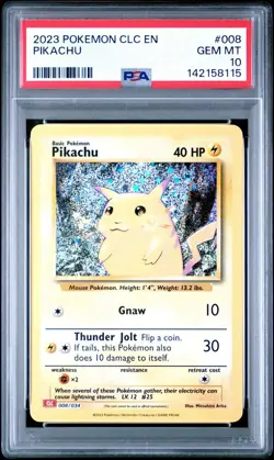 Pokemon Pikachu 008/034 CLC Holo #008 PSA 10 - Image 1