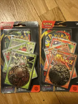 LOT 2x Pokemon TCG: Phantasmal Flames Checklane Blisters - Blaziken & Hydrapple - Image 1