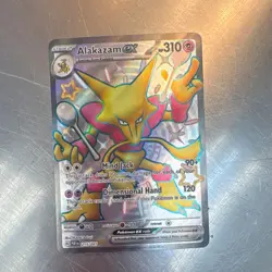 Pokemon Alakazam EX Full Art Holo Shiny Ultra Rare SV: Paldean Fates 215/091 - Image 1
