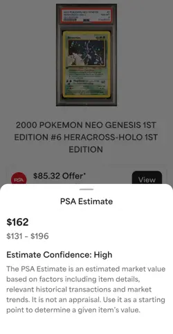 PSA 8 1st Edition Heracross 6/111 Neo Genesis Holo NM/Mint 💎 (2000 Pokemon) - Image 2