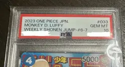 PSA 10 Monkey D. Luffy P-033 PROMO Jump ONE PIECE Card Game Japanese Limited - Image 3