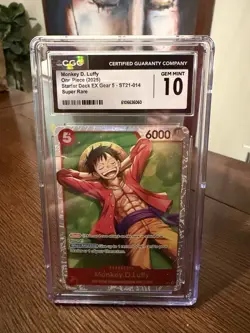 2025 ONE PIECE CCG MONKEY D. LUFFY SUPER RARE ST21-014 CGC 10 A PT - Image 1