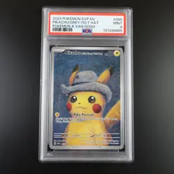 PSA 9 Pikachu with Grey Felt Hat SVP 085 Pokemon Van Gogh Graded Card - Image 1