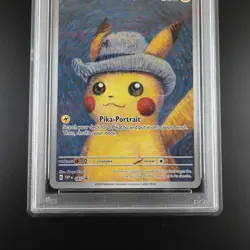 PSA 9 Pikachu with Grey Felt Hat SVP 085 Pokemon Van Gogh Graded Card - Image 3