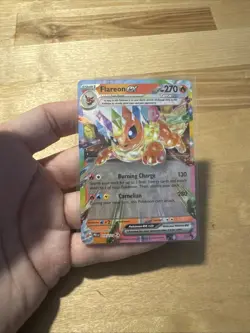 Pokemon TCG Flareon EX Prismatic Evolutions Double Rare Holo Card 014/131 NM - Image 2
