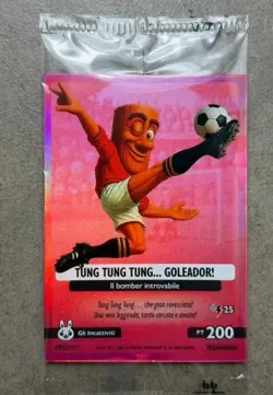 SKIFIDOL ITALIAN BRAINROT CARD PROMO TUNG TUNG TUNG... GOLEADOR! SIGILLATA - Image 1