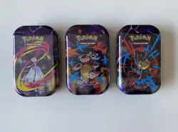 3x Pokemon TCG Mega Heroes Mini Tins Mega Evolutions Destined Rivals - Image 1