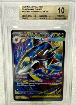 Pokemon Mega Sharpedo ex 127/094 Phantasmal Flames BGS 10 PRISTINE 1 of 8 only - Image 1
