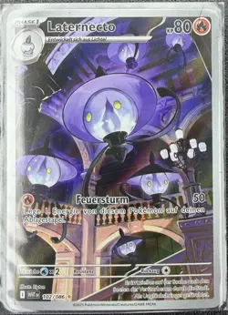 Pokemon Karte Laternecto 102/086 Weiße Flammen/Deutsch NM - Image 1
