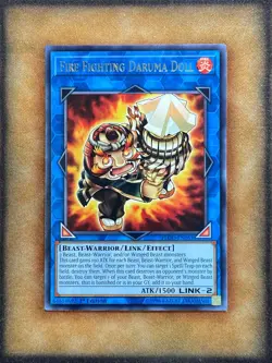 Yugioh Fire Fighting Daruma Doll FLOD-EN051 Rare 1st Ed NM - Image 1