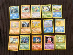 Pokemon Vintage Card Bundle Job Lot Base Set 2 1999 Mixed Cards Lot 3 - Image 1