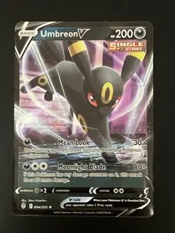 Pokemon TCG Umbreon v Holo Ultra Rare Card 094/203 Evolving Skies - Image 1