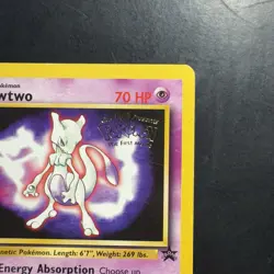 Pokemon Vintage Promo Mewtwo #3 WotC Black Star Kid’s WB Movie Promo Card - Image 3