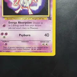 Pokemon Vintage Promo Mewtwo #3 WotC Black Star Kid’s WB Movie Promo Card - Image 4