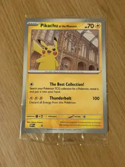 Pokemon Pikachu At The Museum x Natural History London Jumbo Card - Sealed - Image 1