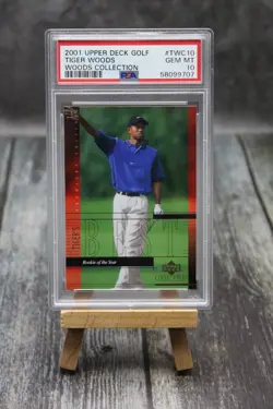 Tiger Woods Best Rookie of the Year Card # PSA 10 2001 Upper Deck Golf - Image 3