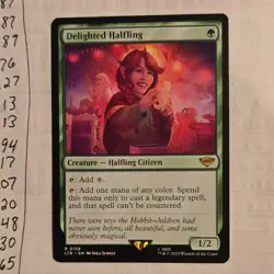 Delighted Halfling Lord of the Rings Regular Green Rare Creature Wizards English - Image 1