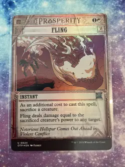 x1 Fling OTP Breaking News MTG 24 FOIL UNCOMMON M/NM 1x - Image 1