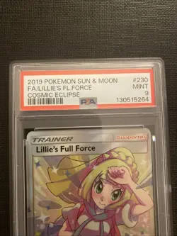 Pokemon TCG Lillie's Full Force 230/236 Sm-Cosmic Eclipse Holo Full Art Psa 9 - Image 2