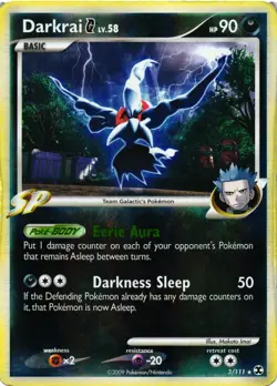 Pokemon TCG Darkrai G 3/111 Rising Rivals Reverse Holo HP - Image 1