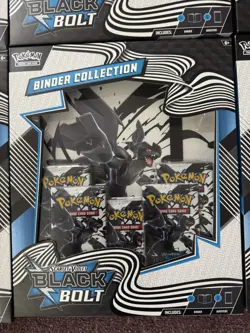 Pokemon Black Bolt Binder Collection 6 Box Lot - Image 2