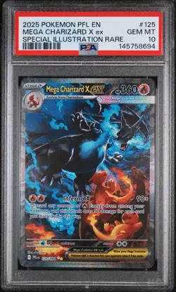 Pokemon Mega Charizard X ex Special Illustration Rare Holo 125/094 PSA 10 - Image 1