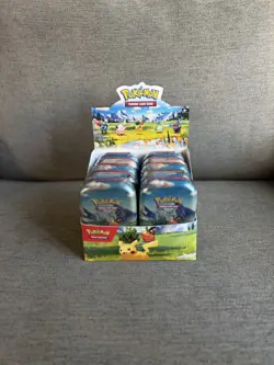 Pokemon Ascended Heroes Mini Tin Display -10 Sealed Booster Tins- Open Display - Image 1