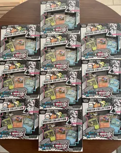 LOT OF (10) Pokemon Black Bolt & White Flare Unova Poster Collection Box SEALED - Image 1