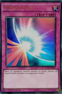 YGLD-ENB33 MIRROR FORCE ULTRA RARE 1ST EDITION YuGiOh CARD - Image 1