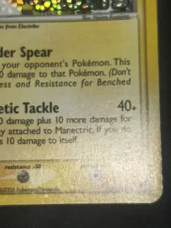 Manectric 38/107 Ex Deoxys Reverse Holo Foil Stamped Pokemon Card - Image 3