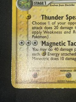 Manectric 38/107 Ex Deoxys Reverse Holo Foil Stamped Pokemon Card - Image 5