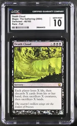 DEATH CLOUD Darksteel Foil Rare CGC 10 MTG [Nostalgium] - Image 1