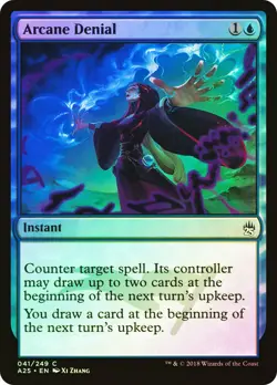 MTG FOIL Arcane Denial - Masters 25 #041 - Image 1