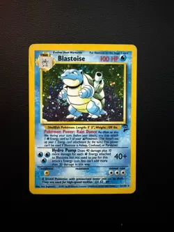 Pokemon Blastoise 2/102 Base Set Holo Rare WOTC LP / MP Condition - Image 1