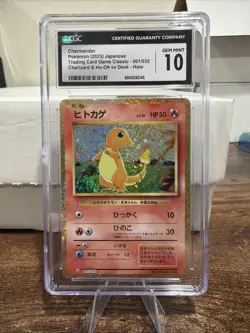 CGC 10 GEM MINT Charmander 001/032 CLASSIC Collection HOLO Japanese Pokemon Card - Image 1