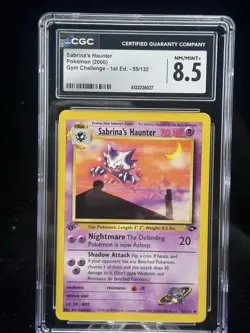 Sabrina’s Haunter #55 1st Edition Gym Challenge 2000 Pokemon CGC 8.5 👻 - Image 1