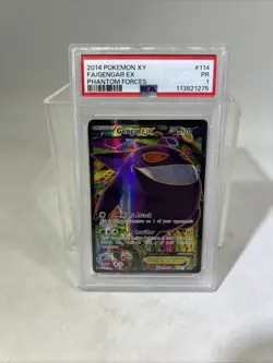 Pokemon TCG Gengar EX (114 Full Art) 114/119 XY - Phantom Forces Holo PSA 1 #ML - Image 1