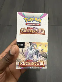 Pokemon TCG Scarlet & Violet Paldea Evolved Half Booster Box 18 Packs (Unsealed) - Image 1