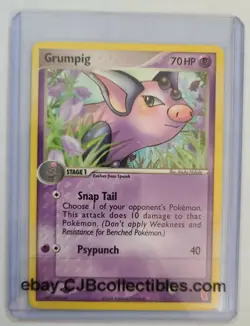 Pokemon GRUMPIG 3/12 EX Trainer Kit 2: Plusle & Minun - Light Play 🍒 - Image 1