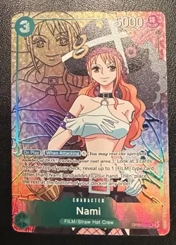 DMG One Piece Nami OP02-036 Paramount War Alt Art Parallel *READ SEE PICS* - Image 1