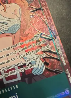 DMG One Piece Nami OP02-036 Paramount War Alt Art Parallel *READ SEE PICS* - Image 3