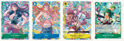 One Piece TCG Japanese Promo Card Robin P-111 Nami P-112 Bonney P-113 Zoro P-114 - Image 1