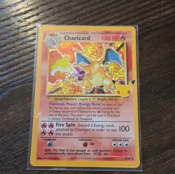 Pokemon TCG Charizard 25th Celebrations Holo Rare Card 4/102 - Image 1