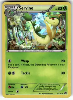 Servine - 3/114 (Cracked Ice Holo) 003/114 Miscellaneous Cards & Products NM Pok - Image 1