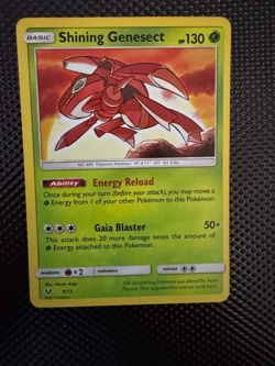 Shining Genesect 9/73 SM: Shining Legends Holo Pokemon TCG Card LP Condition - Image 2